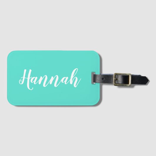 Persoonlijk trendy script aangepaste naam cool leu bagagelabel (Voorkant (horizontaal))