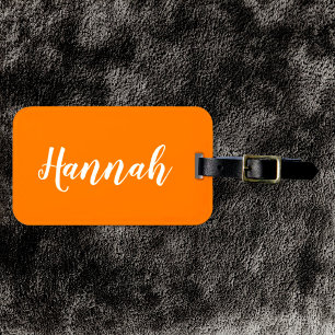 Persoonlijk trendy script aangepaste naam Cool leu Bagagelabel