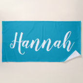 Persoonlijk trendy script aangepaste naam Cool leu Strandlaken (Voorkant)