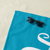 Persoonlijk trendy script aangepaste naam Cool leu Strandlaken (In situ)