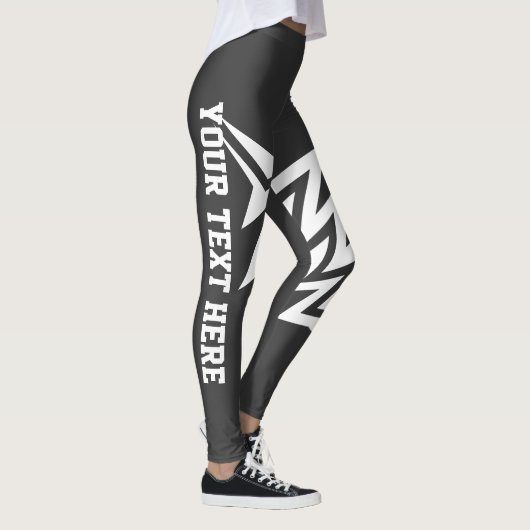 Persoonlijk Tribal Star Design Charcolgrijs Leggings (Rechts)