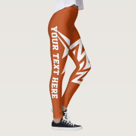 Persoonlijk Tribal Star Design Roest Oranje Leggings