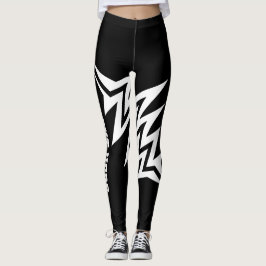 Persoonlijk Tribal Star Design Zwart en Wit Leggings