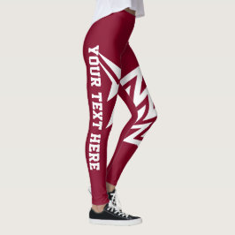 Persoonlijk Tribale Ster Design Burgundy Leggings