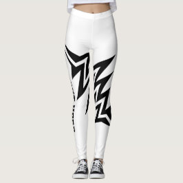 Persoonlijk Tribale Ster Design Wit en Zwart Leggings