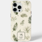 Persoonlijk tropisch botanisch monogram Case-Mate iPhone case (Achterkant)