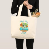 Persoonlijk Tropisch Eiland Grote Tote Bag (Voorkant (product))