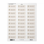 Persoonlijk tropisch monogram palm logo etiket (Full Sheet)