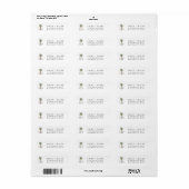 Persoonlijk tropisch monogram palm logo etiket (Full Sheet)