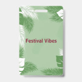 Persoonlijk Tropisch Strandfeest VIP-toegangsbadge Badge (Achterkant)