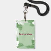 Persoonlijk Tropisch Strandfeest VIP-toegangsbadge Badge (Achterkant met lanyard)