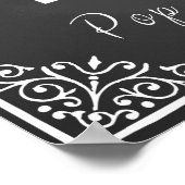 Persoonlijk trouwbord "Bubbly Bar" krijtbord Poster (Hoek)