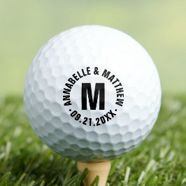 Persoonlijk Trouwerinitialen Huwelijk Golfballen
