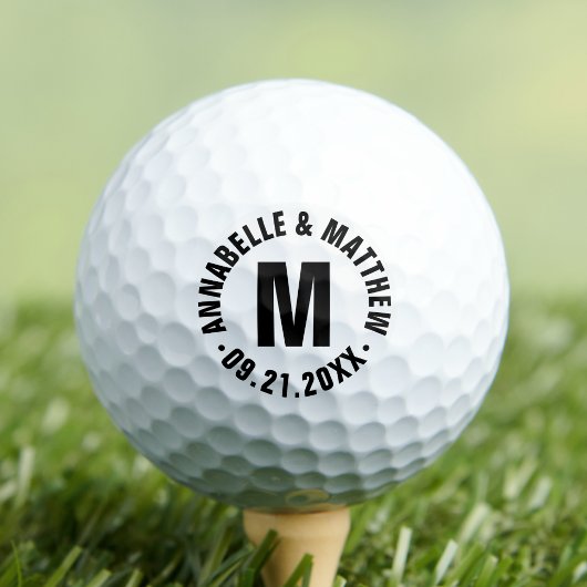 Persoonlijk Trouwerinitialen Huwelijk Golfballen