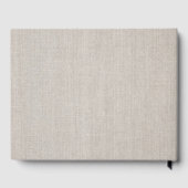 Persoonlijk Trouwmodern Minimalistisch Nep Linnen Gastenboek (Achterkant)