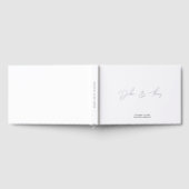 Persoonlijk Trouwmodern Minimalistisch Wit Gastenboek (Volledig)