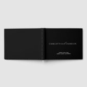Persoonlijk Trouwmonogram Zwart Gastenboek (Volledig)
