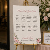 Persoonlijk trouwstoelindeling bord poster