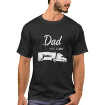 Persoonlijk Trucker Dad-shirt met semi-truck