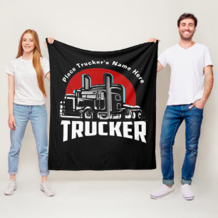Persoonlijk Trucker Geschenk Dekbed Fleece Deken