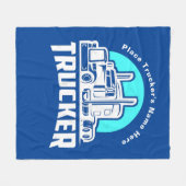Persoonlijk Trucker Geschenk Dekbed Fleece Deken (Voorkant (Horizontaal))