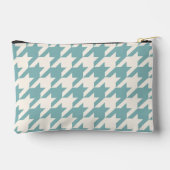 Persoonlijk turquoise blauw groen houndstooth patr etui (Achterkant)