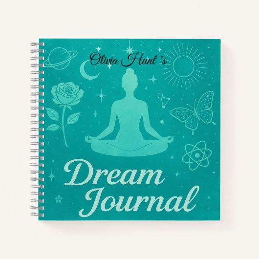 Persoonlijk Turquoise Droomjournaal Notitieboek (Voorkant)