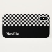 Persoonlijk tweetonig schaakbord Case-Mate iPhone case (Achterkant (horizontaal))