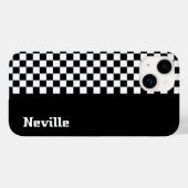 Persoonlijk tweetonig schaakbord Case-Mate iPhone case (Achterkant (horizontaal))