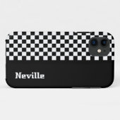 Persoonlijk tweetonig schaakbord Case-Mate iPhone case (Achterkant (horizontaal))