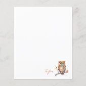 Persoonlijk Uil Briefpapier (Voorkant)