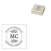 Persoonlijk "Uit de bibliotheek van" Monogram Boek Rubberstempel (Gestempeld)
