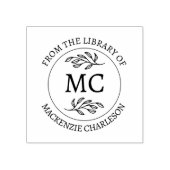 Persoonlijk "Uit de bibliotheek van" Monogram Boek Rubberstempel (Afrduk)