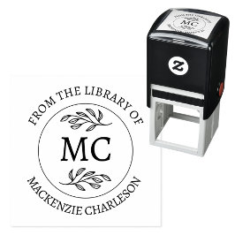 Persoonlijk 'Uit de bibliotheek van' monogram-boek Zelfinktende Stempel