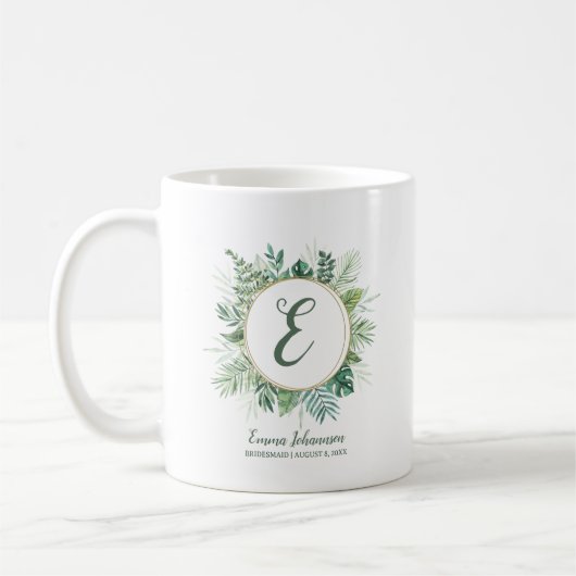 Persoonlijk Uitnodigingskaartje voor Bruidsmeisje  Koffiemok (Links)