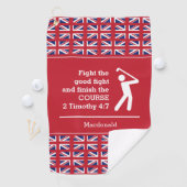 Persoonlijk UK UNION JACK Christelijk Golfhanddoek (Insitu)