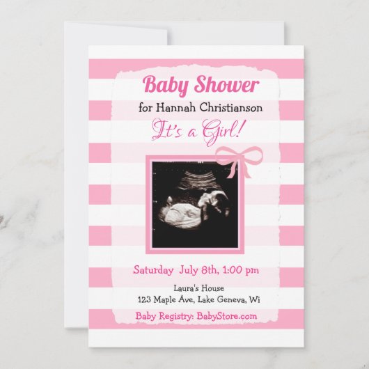 Persoonlijk Ultrasound Afbeelding Baby shower Kaart (Voorkant)