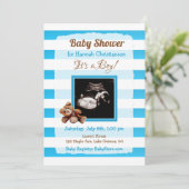 Persoonlijk Ultrasound Afbeelding Baby shower Kaart (Staand voorkant)
