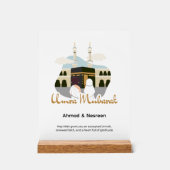 Persoonlijk Umra Mubarak-cadeau Acryl Bord (Voorkant)