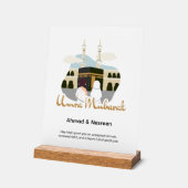 Persoonlijk Umra Mubarak-cadeau Acryl Bord (Hoek)