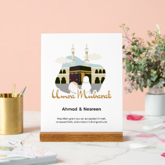 Persoonlijk Umra Mubarak-cadeau Acryl Bord