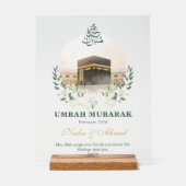 Persoonlijk Umrah Mubarak Acrylbord Acryl Bord (Voorkant)