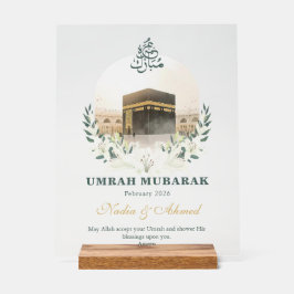 Persoonlijk Umrah Mubarak Acrylbord Acryl Bord