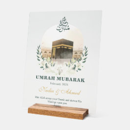 Persoonlijk Umrah Mubarak Acrylbord Acryl Bord