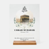 Persoonlijk Umrah Mubarak Acrylbord Acryl Bord (Voorkant)