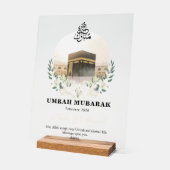 Persoonlijk Umrah Mubarak Acrylbord Acryl Bord (Hoek)