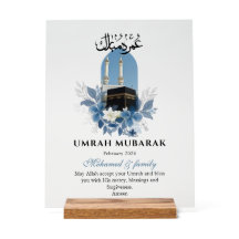 Persoonlijk Umrah Mubarak Acrylbord – Islamitisch 