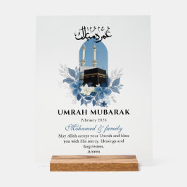Persoonlijk Umrah Mubarak Acrylbord – Islamitisch Acryl Bord