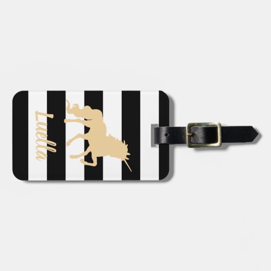 Persoonlijk Unicorn-bagagelabel Bagagelabel (Voorkant horizontaal)