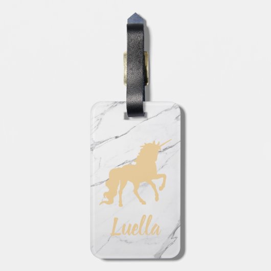 Persoonlijk Unicorn-bagagelabel Bagagelabel (Achterkant verticaal)